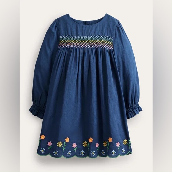 Mini Boden Other - NWT size 9-10 Mini Boden floral rainbow smocked dress